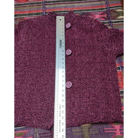 Vintage RS Robbie Sport Womens Size 8 Purple Soft Textured 3-Button Coat Jacket - Picture 7 of 9